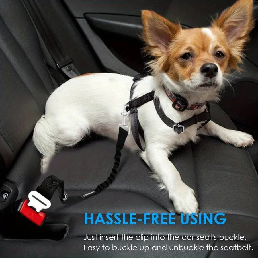 Adjustable Dog Car Seat Safety Belt - Secure Pet Travel Harness for Dogs - Universal Fit for Cars and SUVs