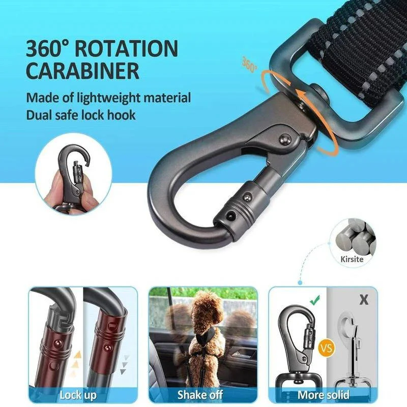 Adjustable Dog Car Seat Safety Belt - Secure Pet Travel Harness for Dogs - Universal Fit for Cars and SUVs