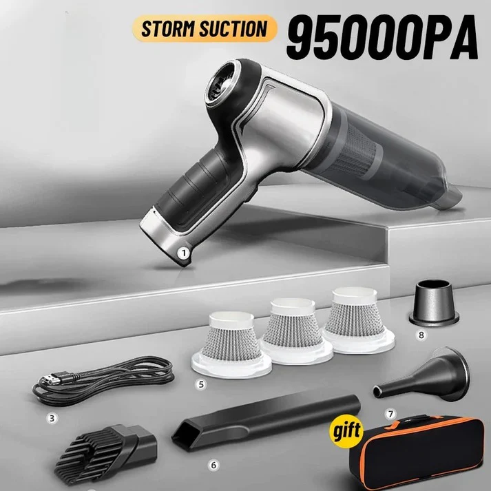 Powerful Cordless Vacuum Cleaner for Car and Home – High Suction, Portable & Versatile