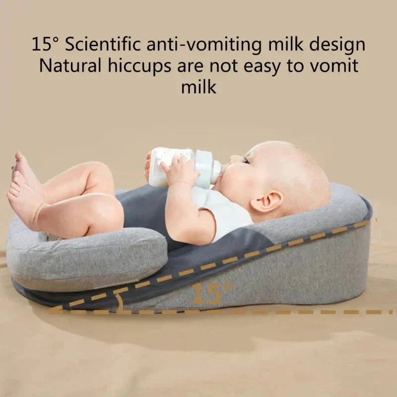 Anti-Spit-Up Infant Pillow - Ergonomic Baby Support for Comfortable Feeding & Sleep