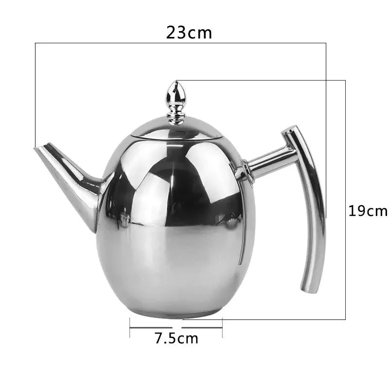 Premium Elegant Stainless Steel Teapot - Stylish Design for Perfect Brewing