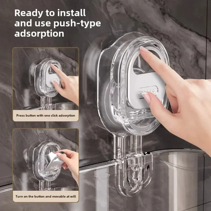 Premium Suction Cup Storage Rack for Bathroom Essentials - Space-Saving Organizer for Shower, Tub, and Vanity