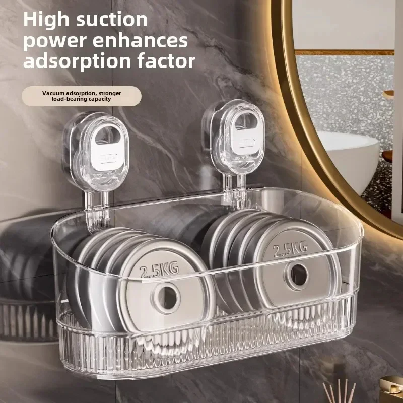 Premium Suction Cup Storage Rack for Bathroom Essentials - Space-Saving Organizer for Shower, Tub, and Vanity