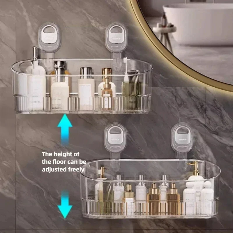 Premium Suction Cup Storage Rack for Bathroom Essentials - Space-Saving Organizer for Shower, Tub, and Vanity