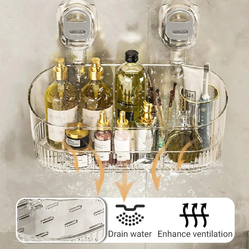 Premium Suction Cup Storage Rack for Bathroom Essentials - Space-Saving Organizer for Shower, Tub, and Vanity
