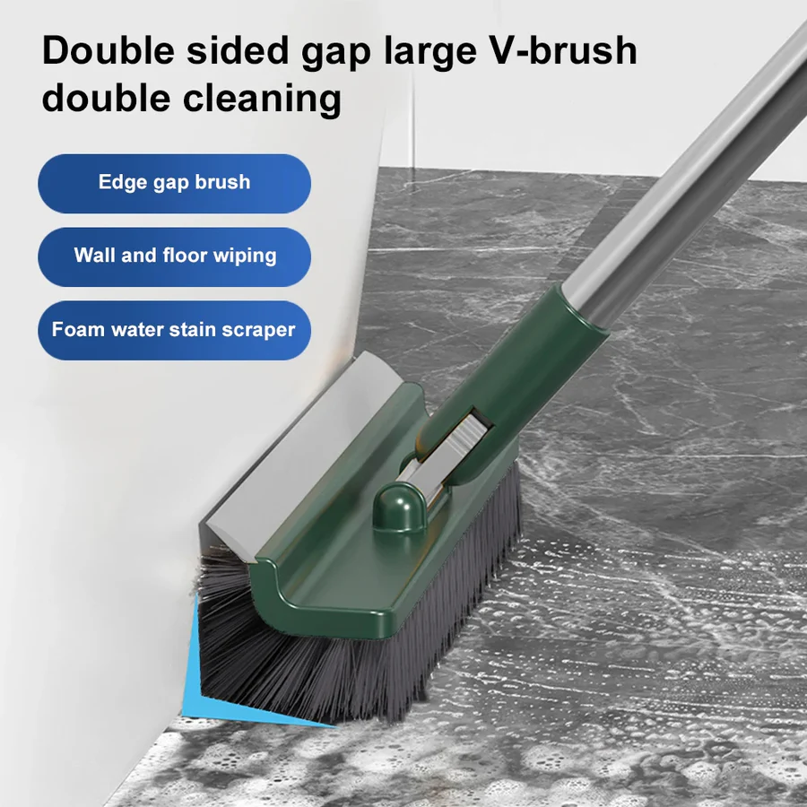 Ergonomic Long Handle Floor Scrub Brush with Stiff Bristles for Deep Cleaning - Ideal for Tile, Grout, and Hard Surfaces