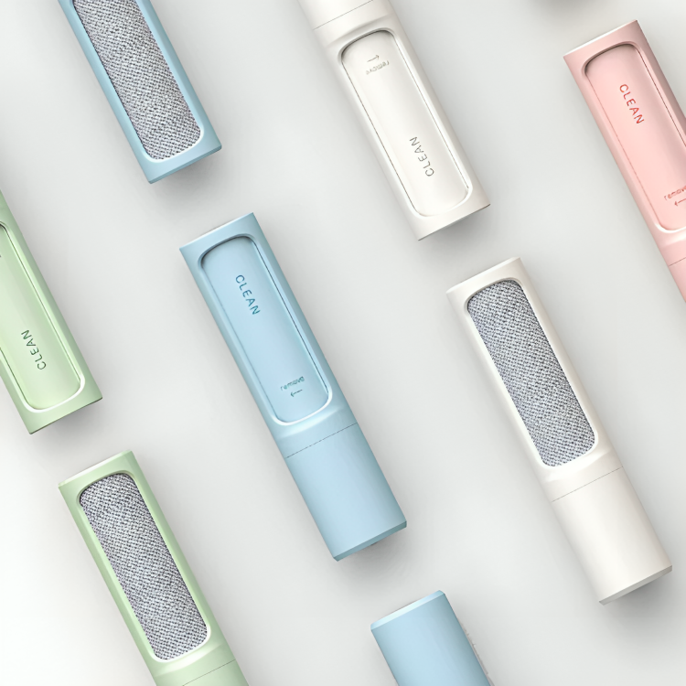 Reusable Lint Roller with Built-In Pet Hair Remover Brush - Eco-Friendly, Easy to Clean, Perfect for Clothing & Furniture