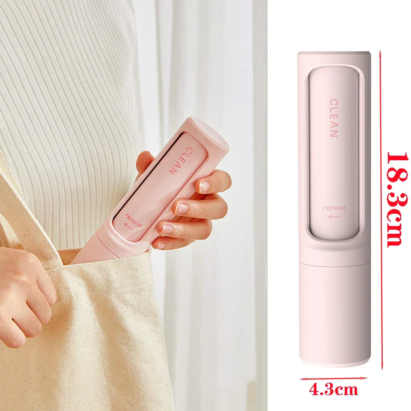Reusable Lint Roller with Built-In Pet Hair Remover Brush - Eco-Friendly, Easy to Clean, Perfect for Clothing & Furniture