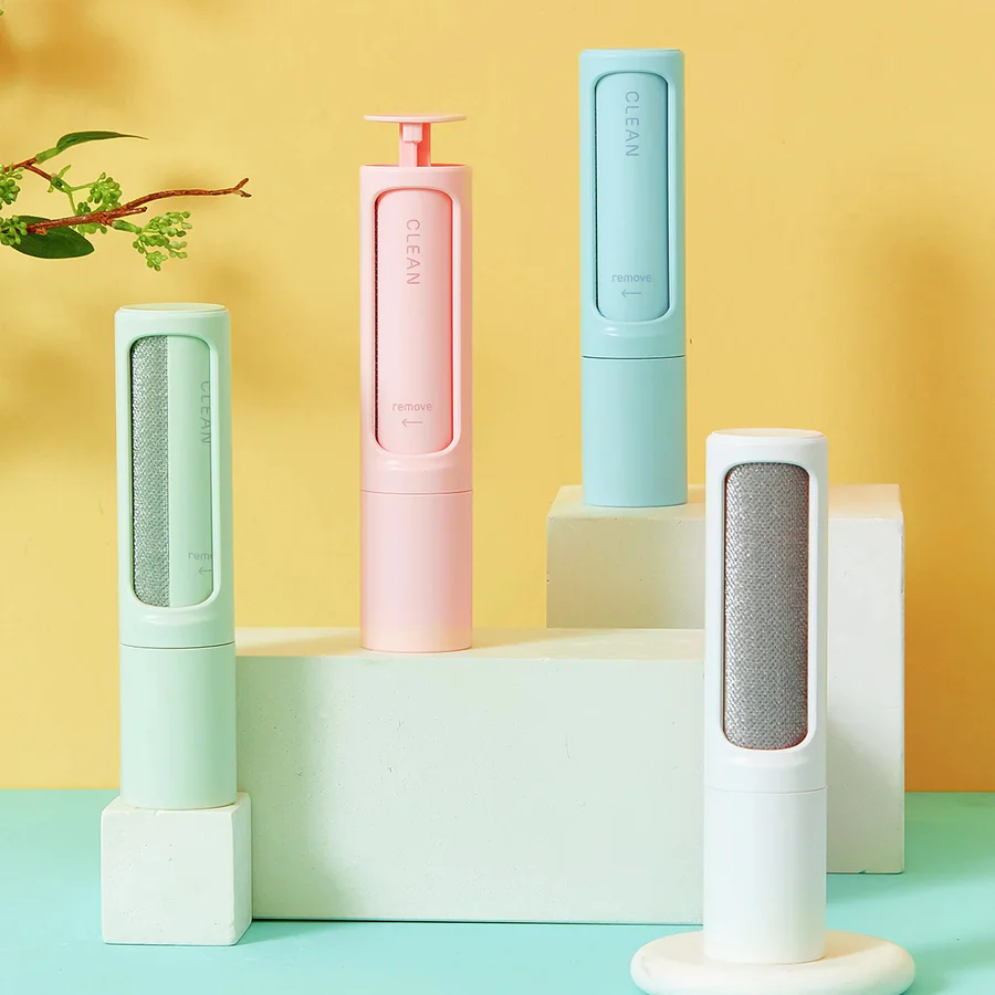 Reusable Lint Roller with Built-In Pet Hair Remover Brush - Eco-Friendly, Easy to Clean, Perfect for Clothing & Furniture