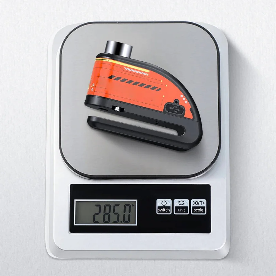 120dB Motorcycle Disc Lock Alarm - High-Security Anti-Theft Device with Loud Siren for Motorcycles and Scooters