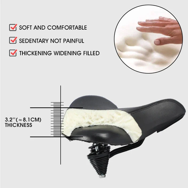Ergonomic Memory Foam Bike Saddle with Ventilation - Ultimate Comfort for Long Rides