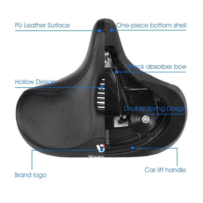 Ergonomic Memory Foam Bike Saddle with Ventilation - Ultimate Comfort for Long Rides