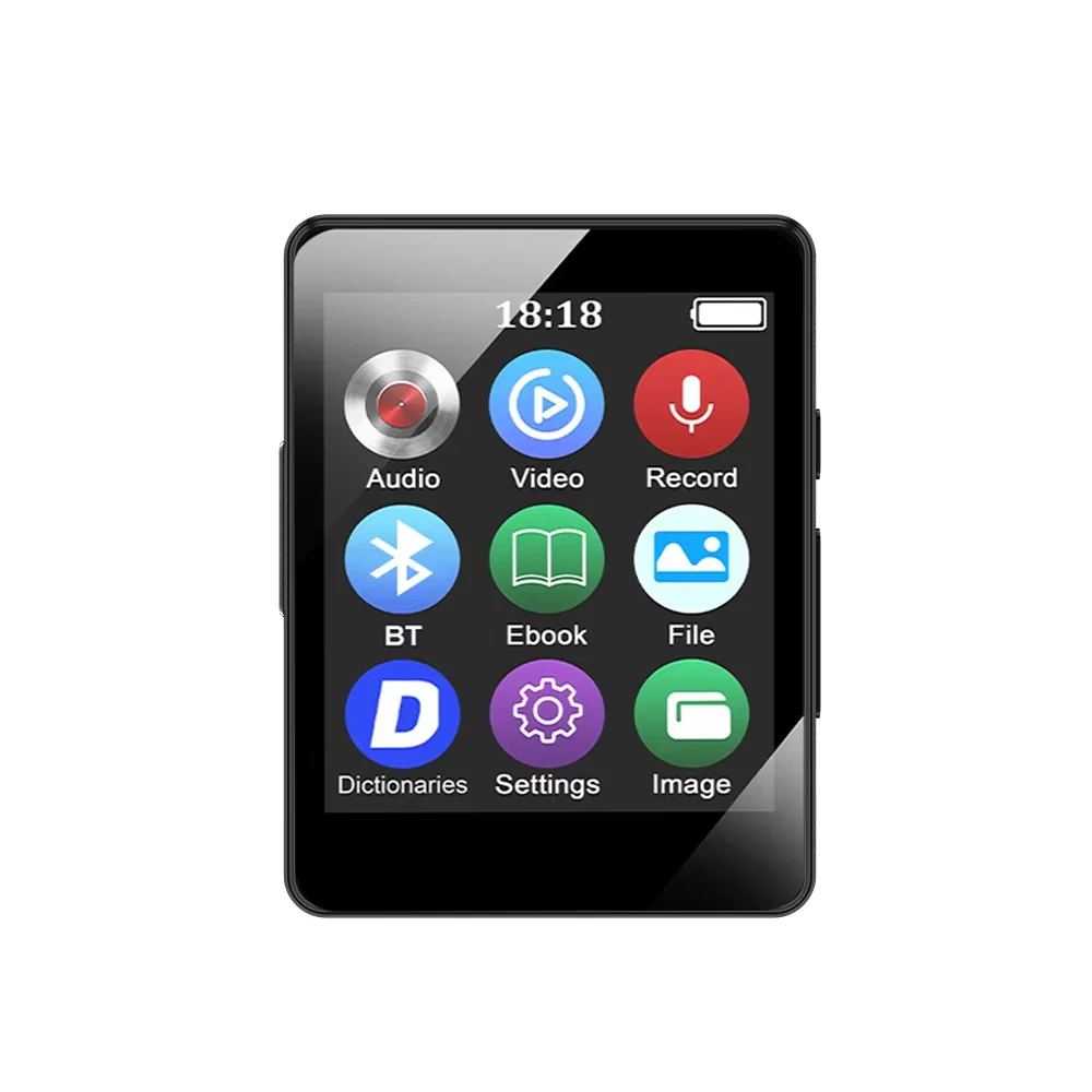 Compact Bluetooth MP3 Music Player - High-Quality Stereo Audio & Video Playback, Portable Design