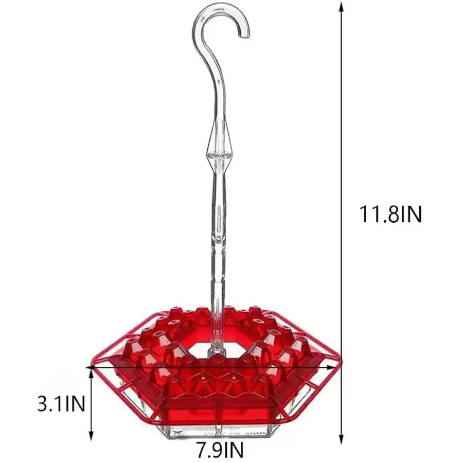 Leak-Proof Hanging Hummingbird Feeder with Ant Guard & Comfortable Perch - Ideal for Attracting Hummingbirds
