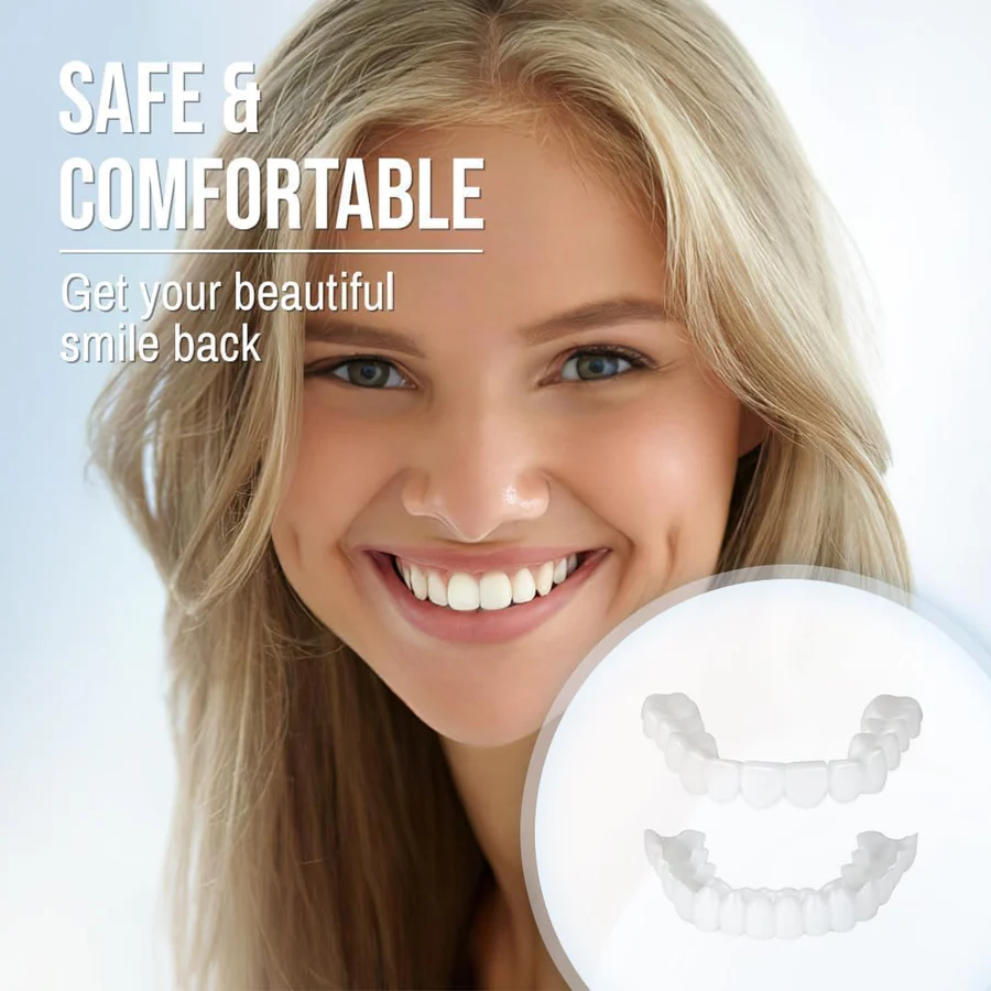 Complete Dental Veneer Kit - Upper & Lower Cosmetic Teeth Covers for a Perfect Smile