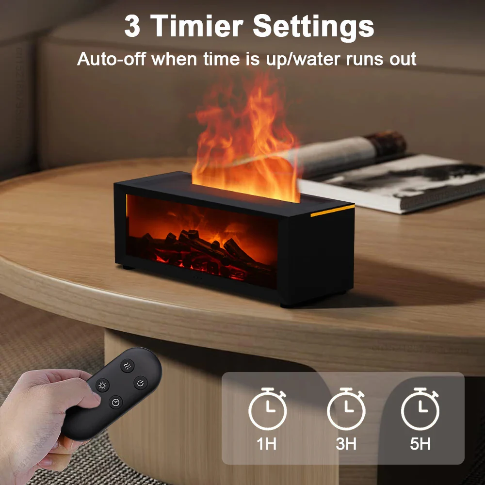 2-in-1 Air Humidifier & Purifier with Aromatherapy and Soothing Flame Effect - Perfect for Home & Office