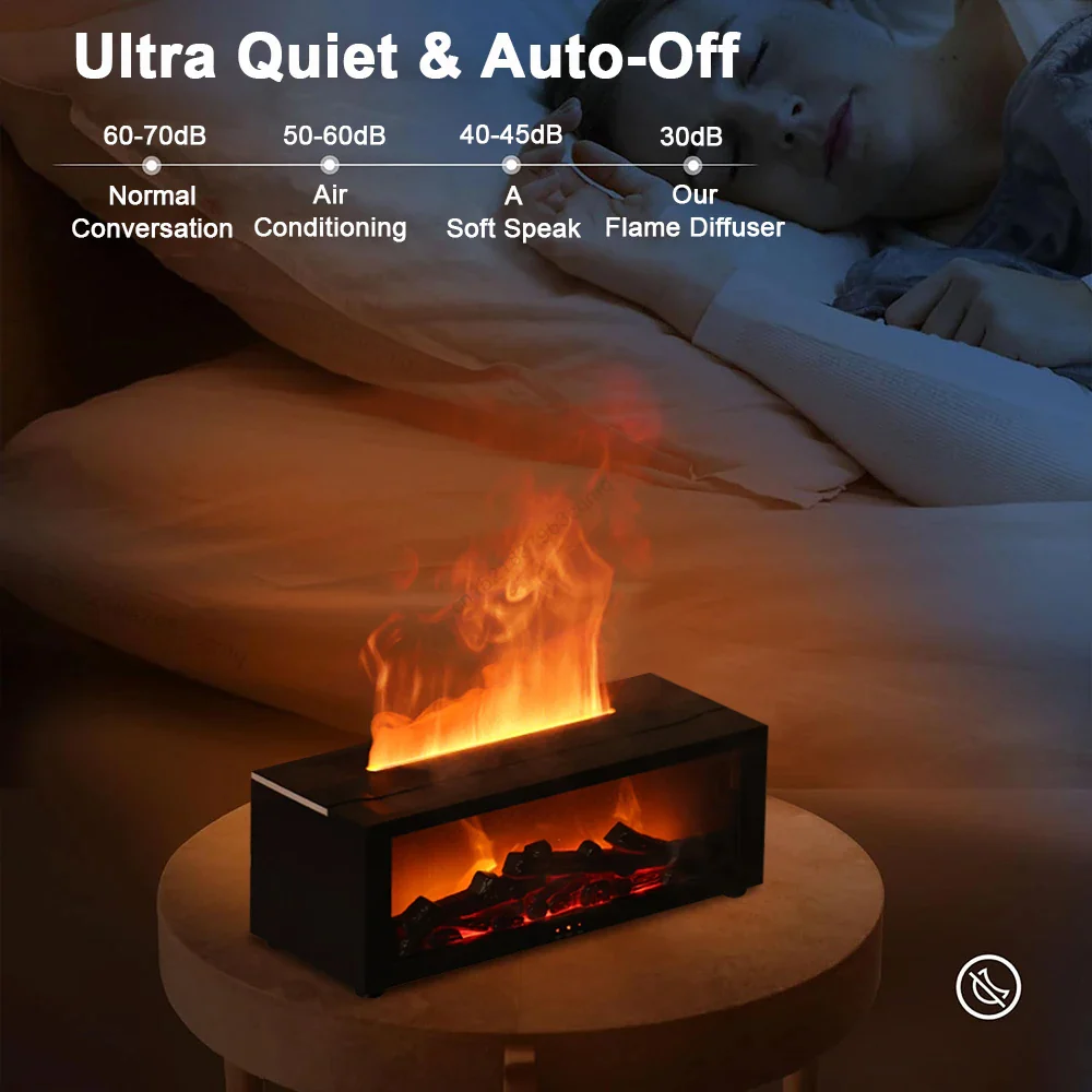 2-in-1 Air Humidifier & Purifier with Aromatherapy and Soothing Flame Effect - Perfect for Home & Office