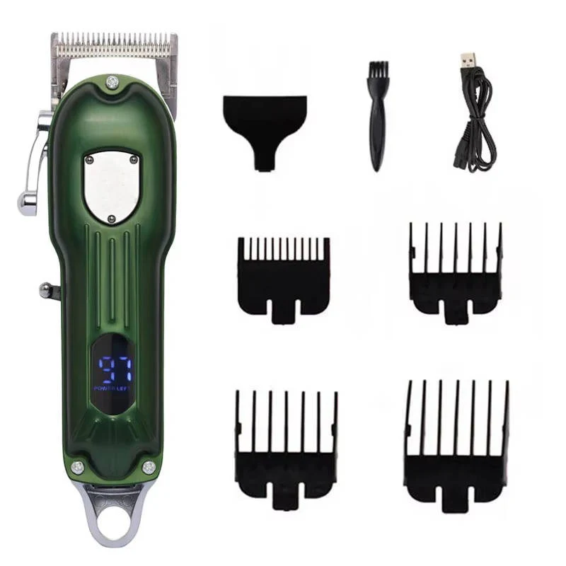 Professional All-Metal Rechargeable Dog Hair Clipper - Quiet, Durable & Ergonomic Design for Grooming