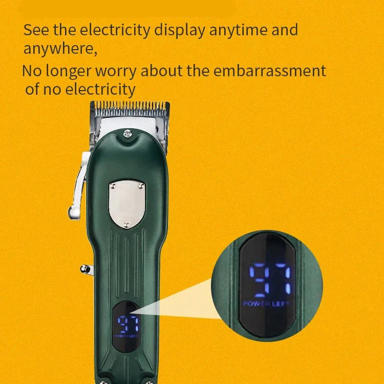 Professional All-Metal Rechargeable Dog Hair Clipper - Quiet, Durable & Ergonomic Design for Grooming