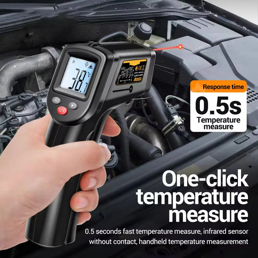 Infrared Laser Thermometer - Non-Contact Digital Temperature Gun for Accurate Measurement