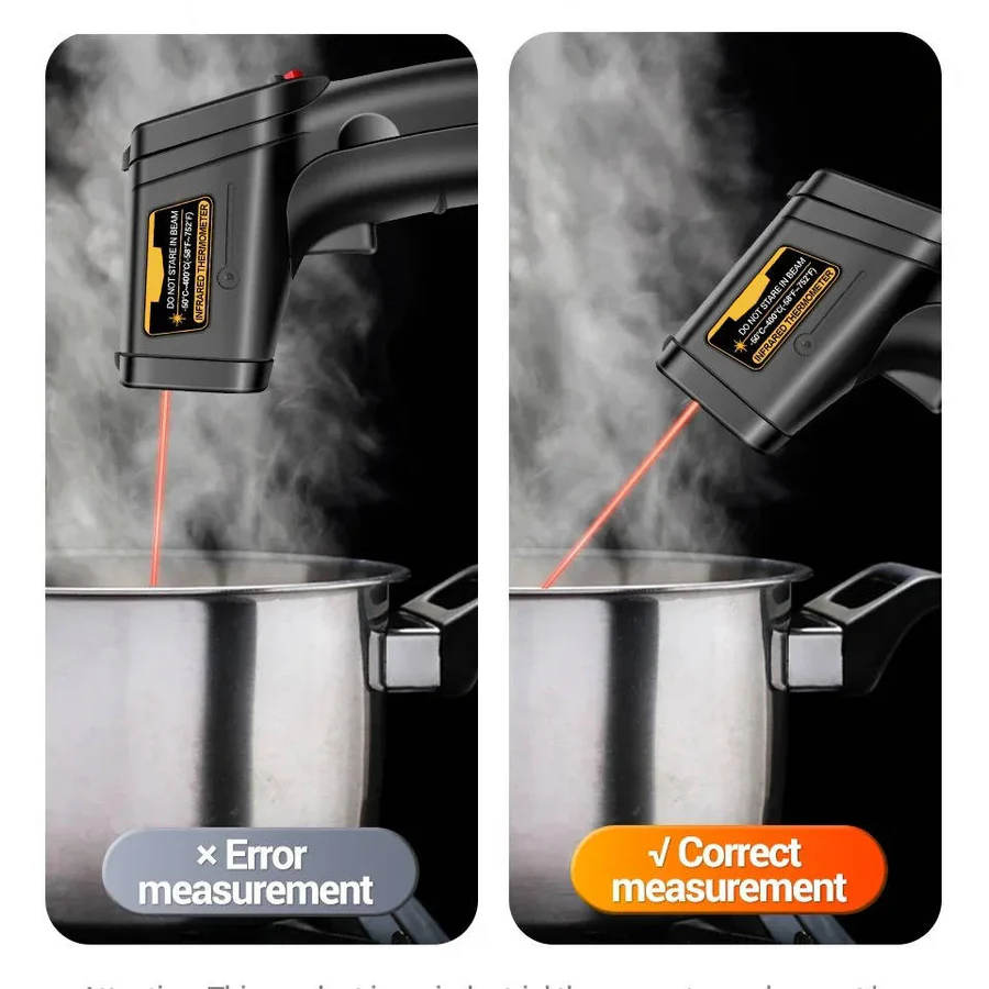 Infrared Laser Thermometer - Non-Contact Digital Temperature Gun for Accurate Measurement