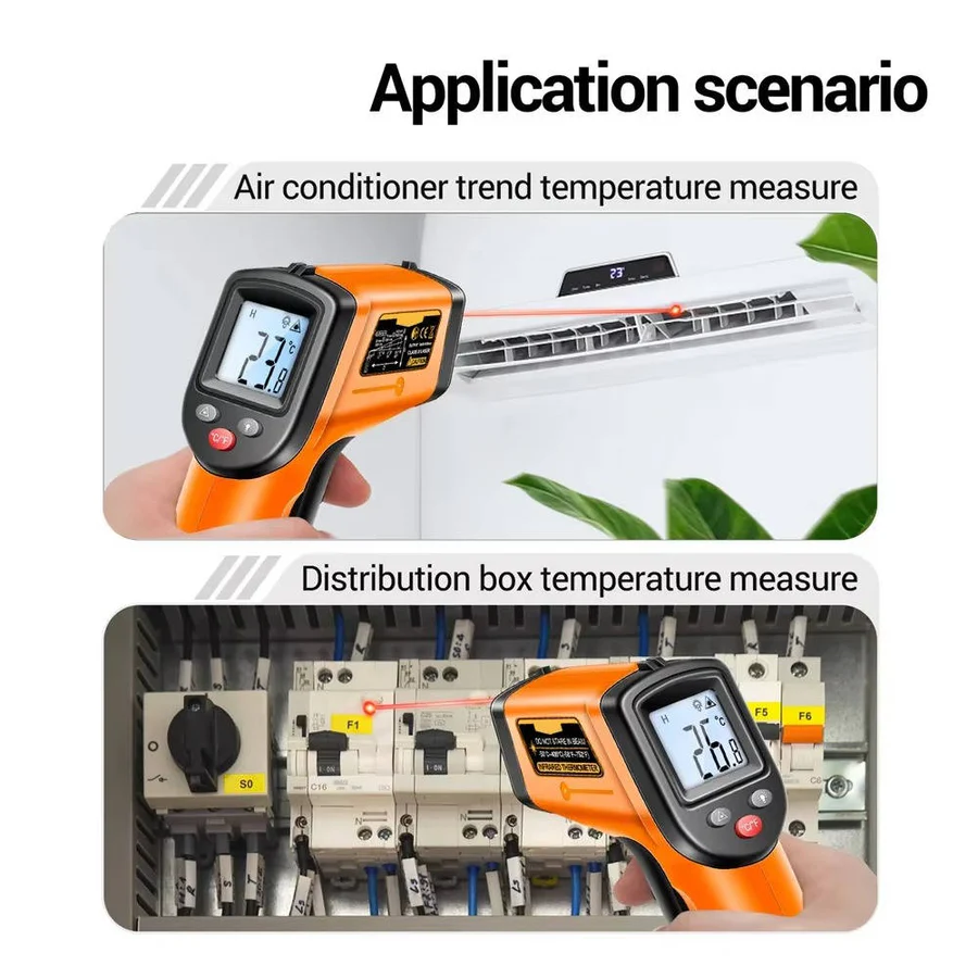 Infrared Laser Thermometer - Non-Contact Digital Temperature Gun for Accurate Measurement