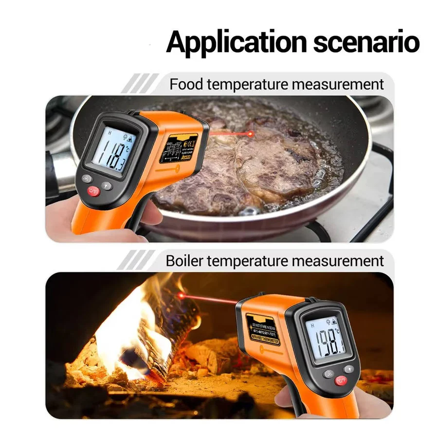 Infrared Laser Thermometer - Non-Contact Digital Temperature Gun for Accurate Measurement