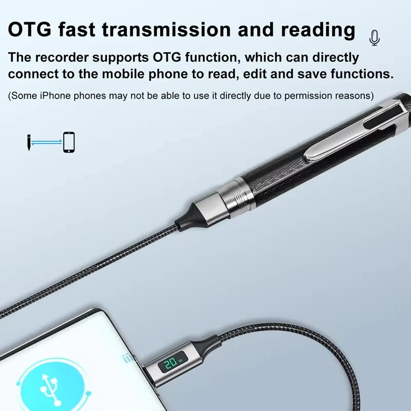 Compact Digital Voice Recorder & MP3 Player - High-Quality WAV Recording, Portable Design, Ideal for Meetings & Lectures