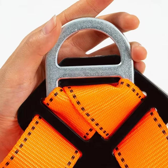 Premium Full Body Safety Harness with Shock Absorbing Lanyard & Breathable Waist Pad for Maximum Comfort and Safety