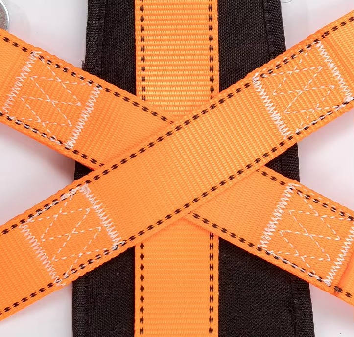 Premium Full Body Safety Harness with Shock Absorbing Lanyard & Breathable Waist Pad for Maximum Comfort and Safety