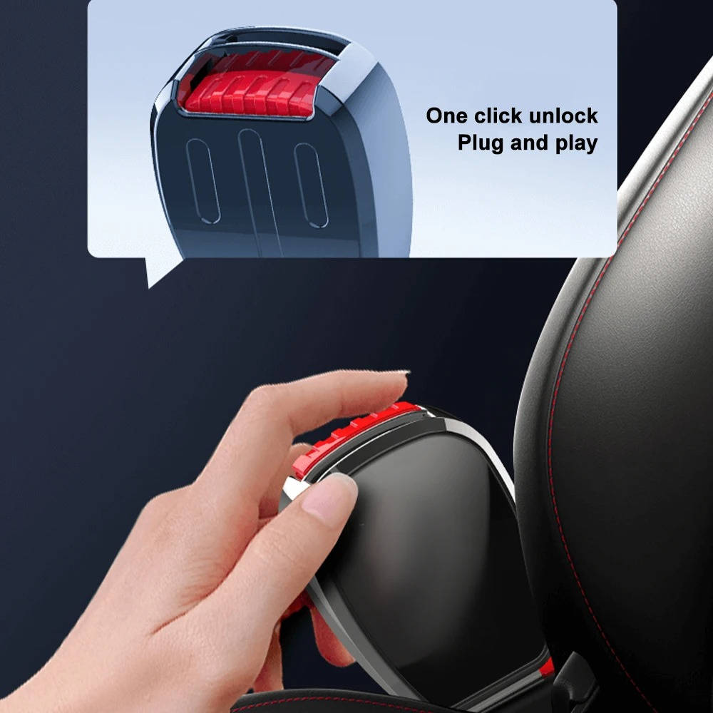 2-Pack Seat Belt Extender with One-Click Release & Durable Metal Locking Tongue - Universal Fit for Comfort & Safety