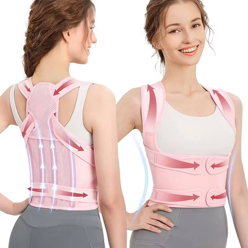 Adjustable Back Support Brace with 5 Flexible Rods & Breathable Mesh for Maximum Comfort