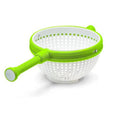 Manual Spin Salad Bowl with Integrated Rinse & Drain System - Effortless Washing & Drying for Fresh Salads