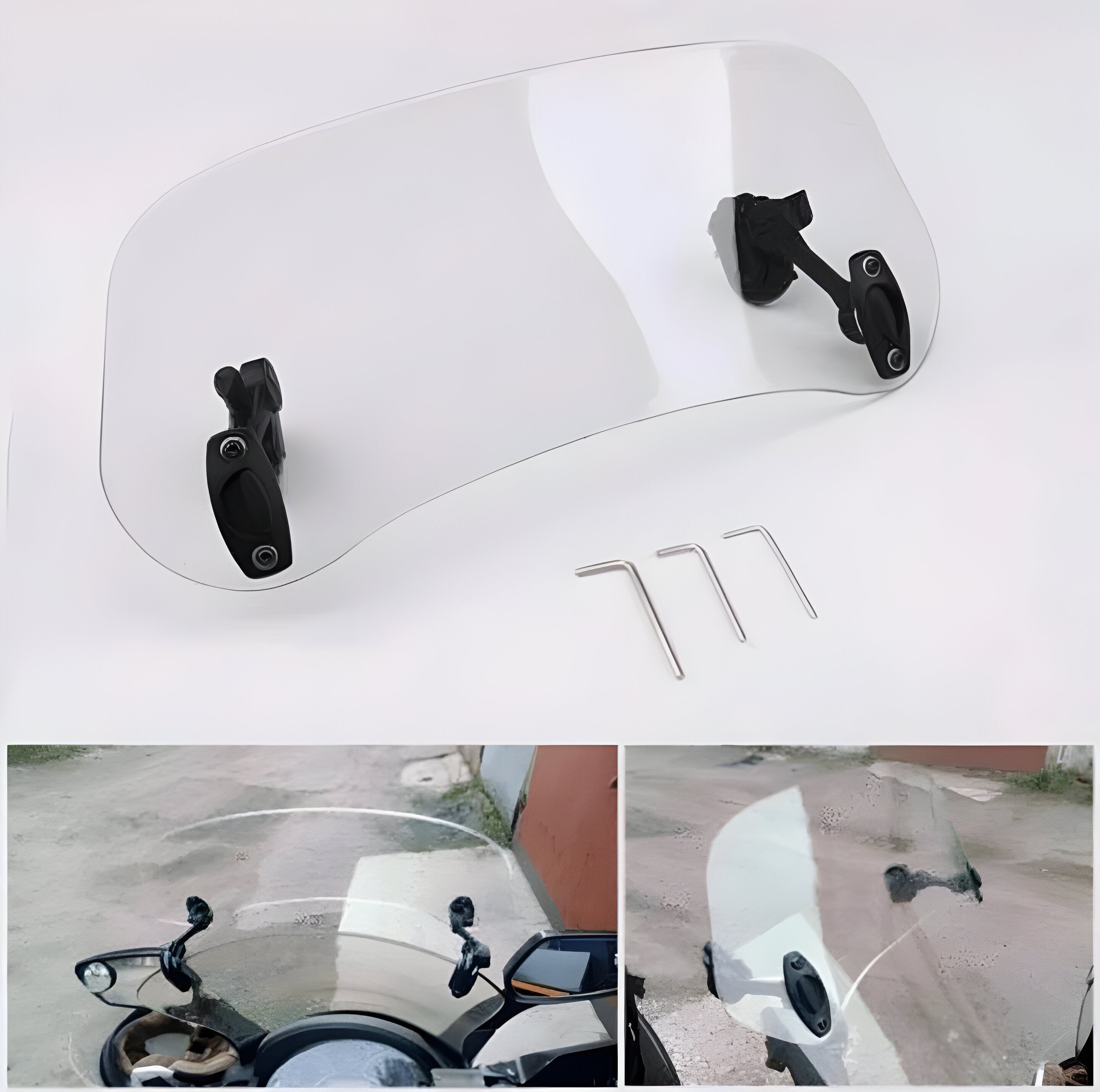 Universal Adjustable Touring Windshield Extension for Motorcycles - Enhance Comfort & Visibility