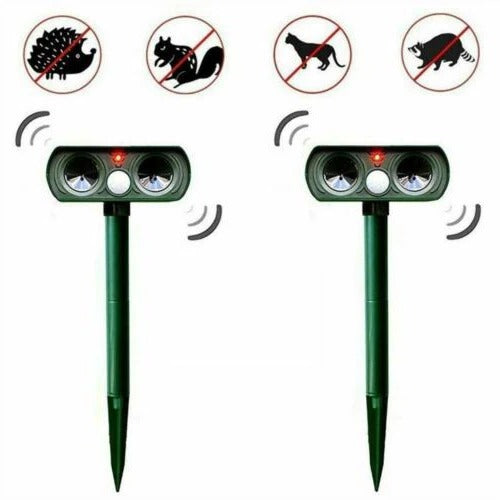 Solar-Powered Infrared Animal Pest Repeller - Effective Outdoor Protection, 1 Unit