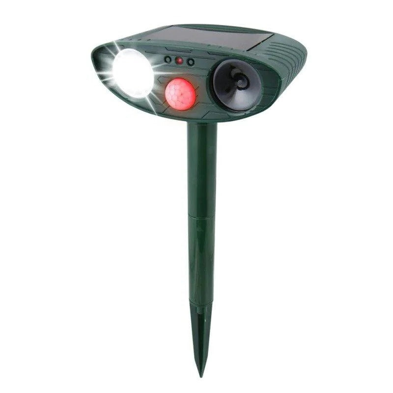 4-Pack Solar Powered Ultrasonic Deer Repellers - Effective Wildlife Deterrent for Gardens and Yards