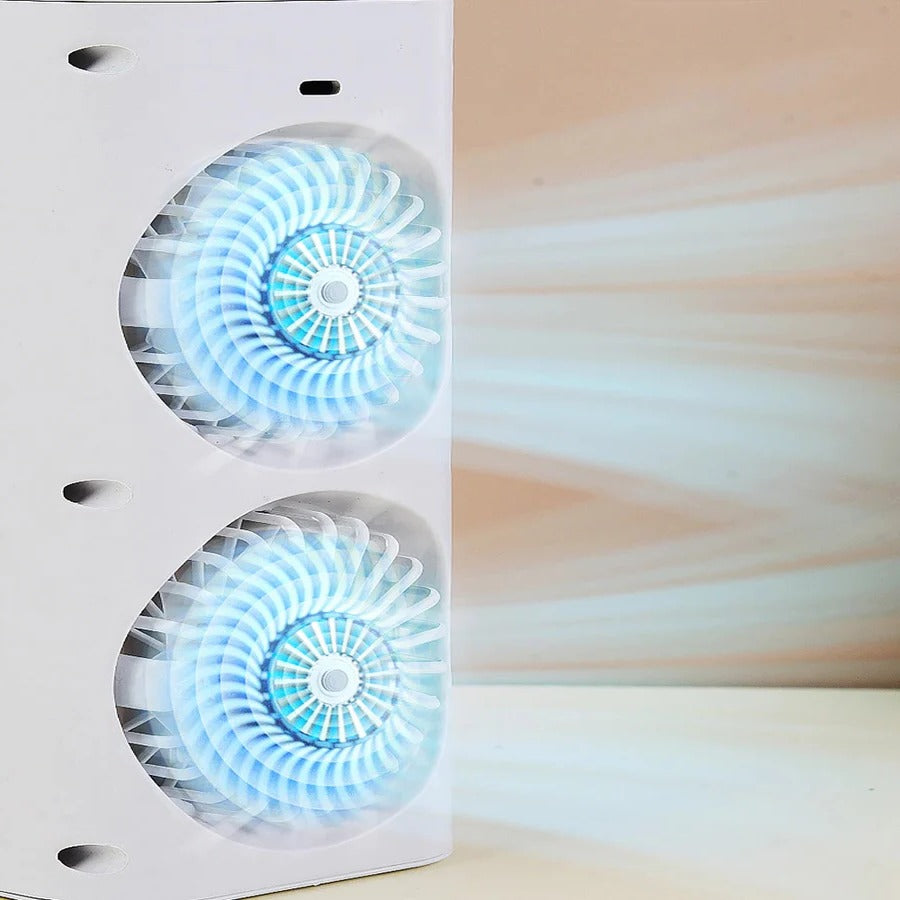 Compact Mini Portable Air Conditioner Desk Fan with Spray Cooling Technology - Ideal for Home, Office, and Travel