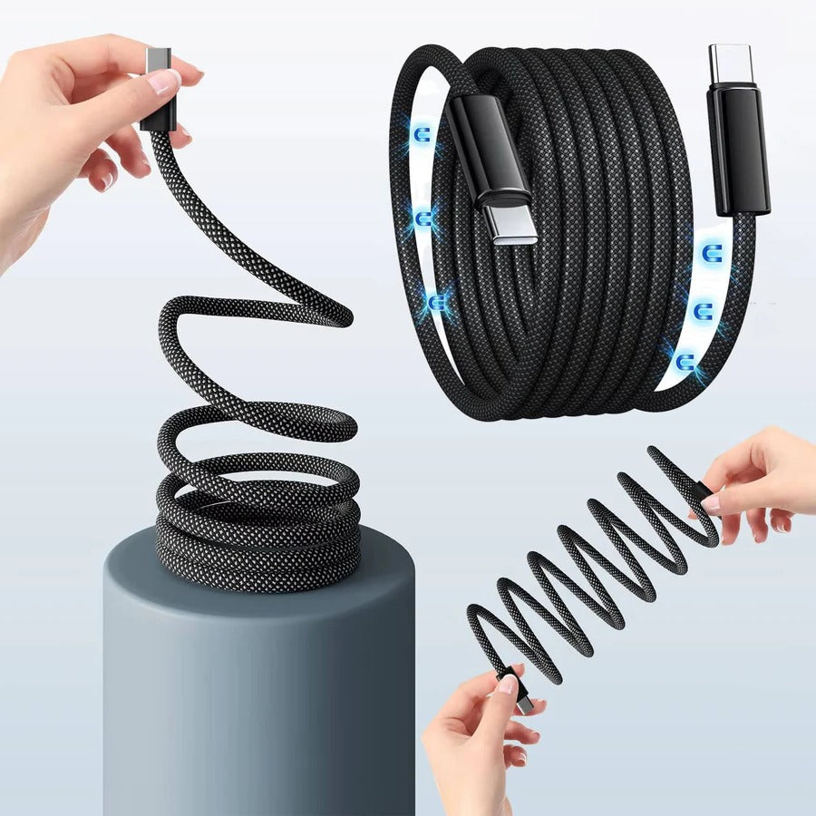 Magnetic Anti-Tangle Charging Cable - Super Fast Charging & Tangle-Free Design