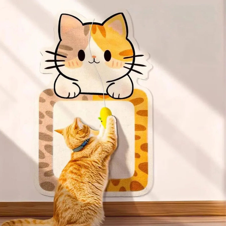 Wall-Mounted Cat Scratching Post - Space-Saving Cat Furniture for Healthy Claw Care & Play