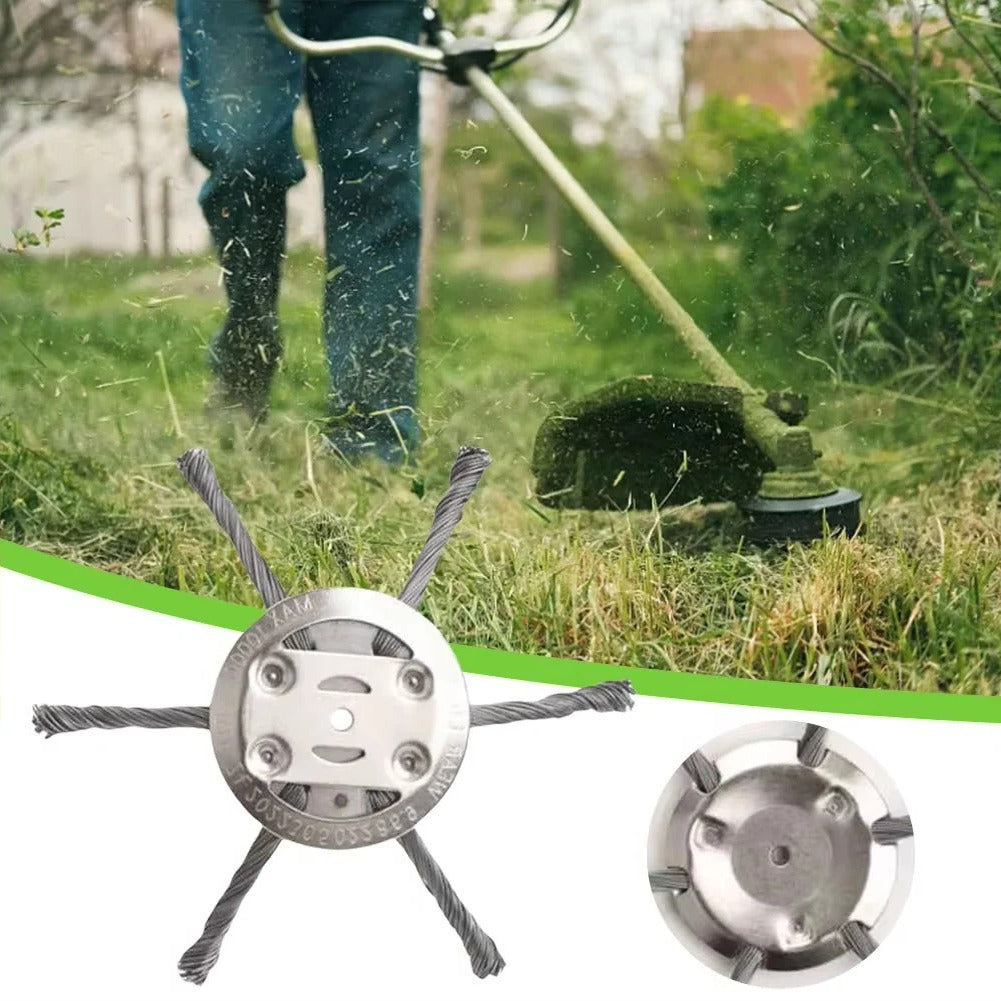 Universal Steel Wire Weed Trimmer Head - Heavy-Duty Replacement for Efficient Lawn Care & Gardening