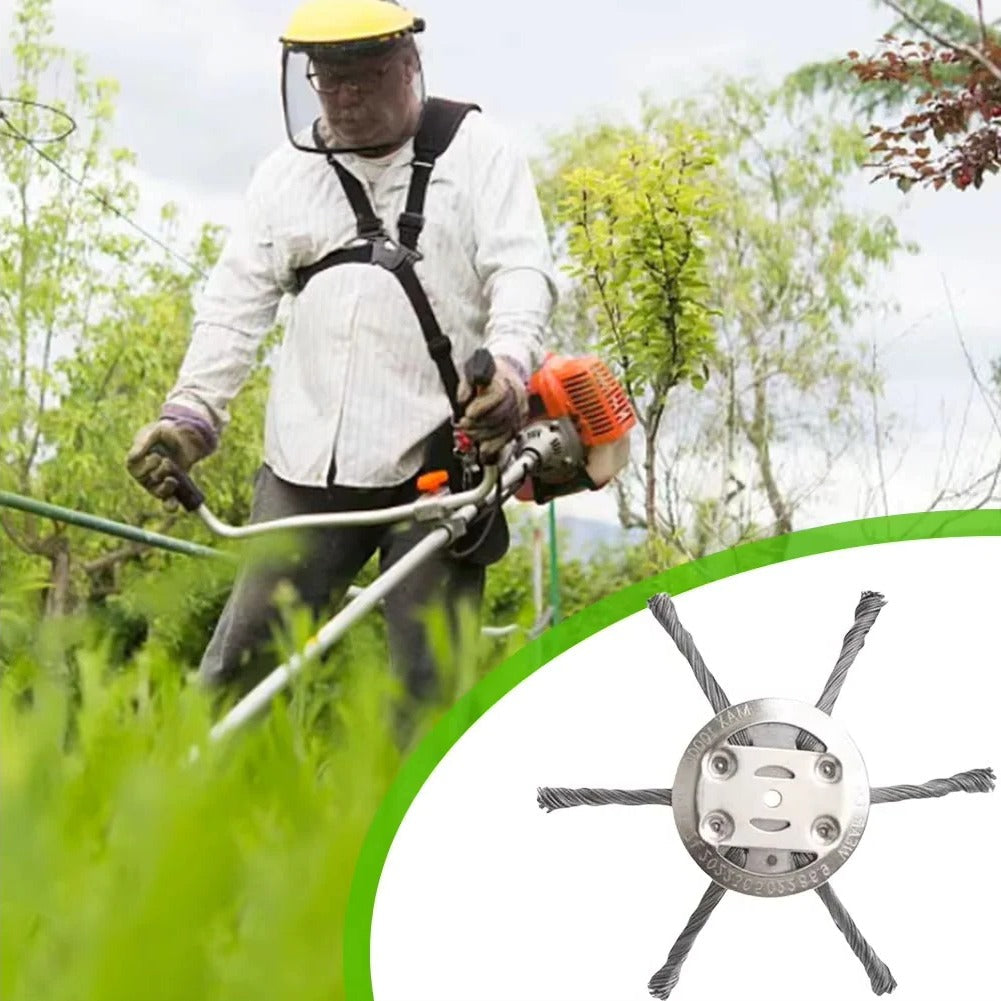 Universal Steel Wire Weed Trimmer Head - Heavy-Duty Replacement for Efficient Lawn Care & Gardening