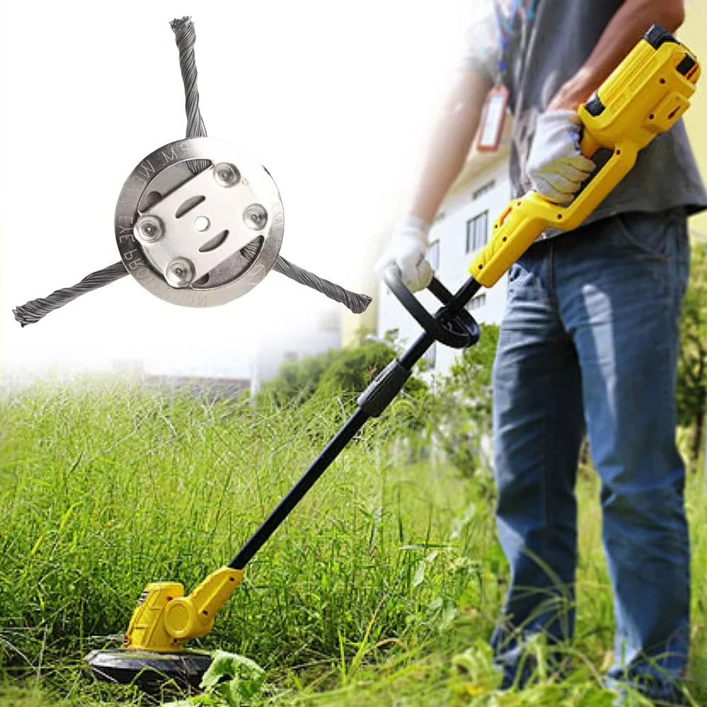 Universal Steel Wire Weed Trimmer Head - Heavy-Duty Replacement for Efficient Lawn Care & Gardening