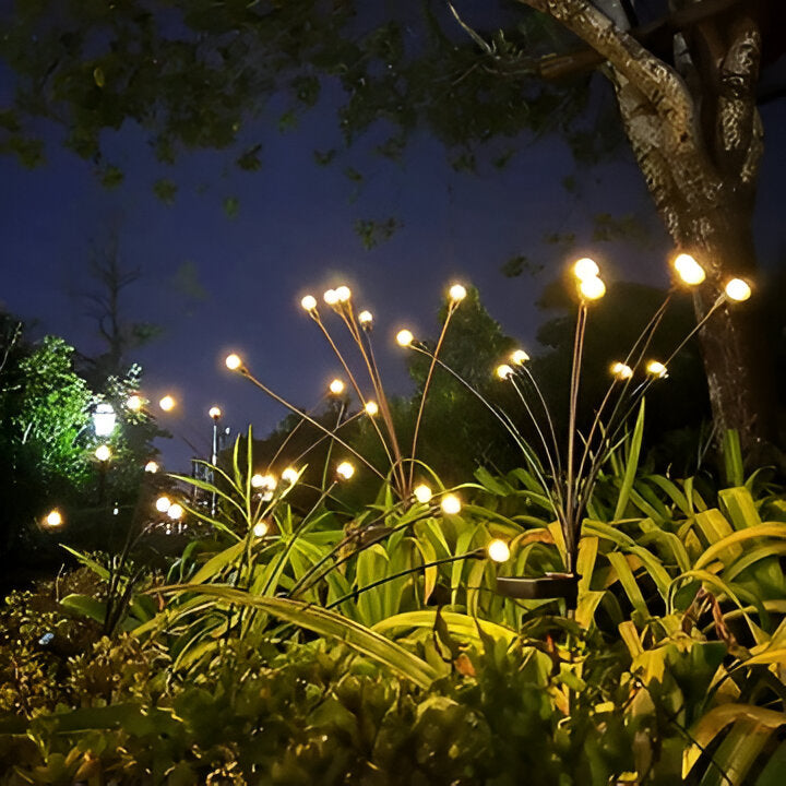 Solar-Powered Firefly Garden Lights - Decorative Outdoor LED String Lights for Patios, Pathways, and Landscaping