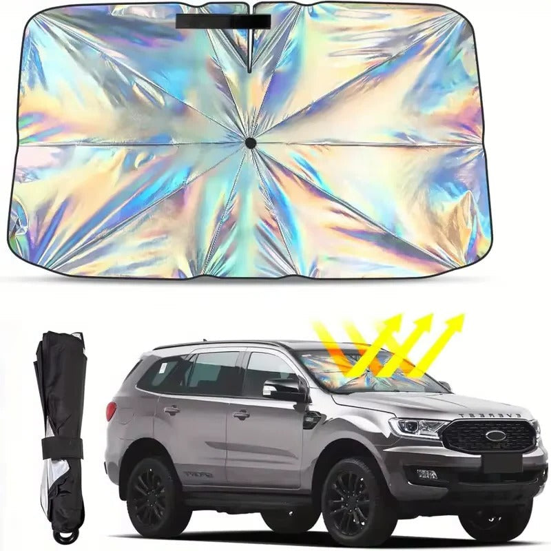 Premium Foldable Windshield Sun Shade - UV Blocking Car Umbrella Sunshade for Maximum Protection