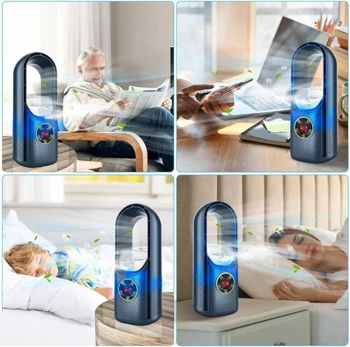 Blade-Free Silent Portable Air Conditioner - Energy-Efficient, Compact Design for Home & Office Cooling