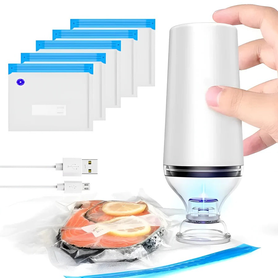 Compact Food Vacuum Sealer - Space-Saving Design for Freshness & Flavor Preservation | Ideal for Sous Vide & Meal Prep