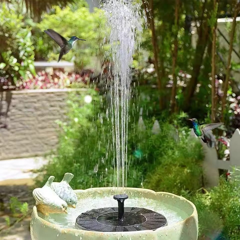 Solar Powered Garden Fountain Pump - Eco-Friendly Water Feature with Adjustable Flow for Outdoor Decor