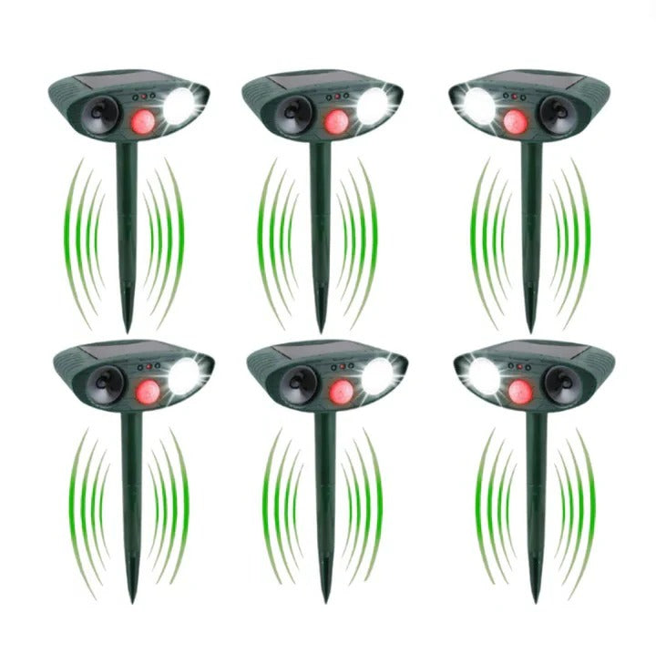 Solar-Powered Ultrasonic Chipmunk Repeller - Eco-Friendly Pest Control Device for Gardens and Yards