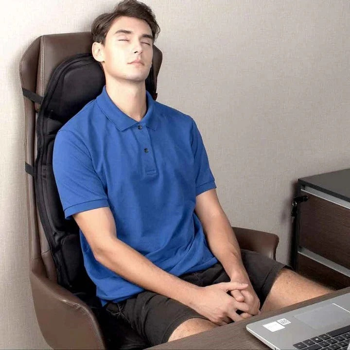 8-Mode Heated Massage Chair Pad with Back and Neck Cushion - Relaxation & Pain Relief