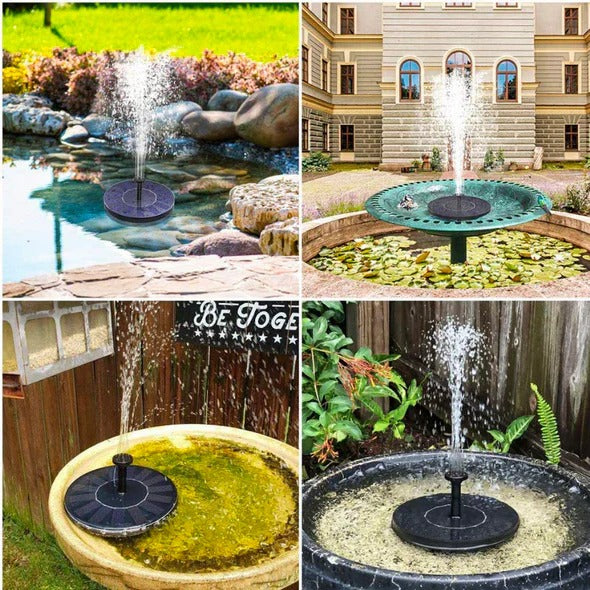 Solar Powered Garden Fountain Pump - Eco-Friendly Water Feature with Adjustable Flow for Outdoor Decor